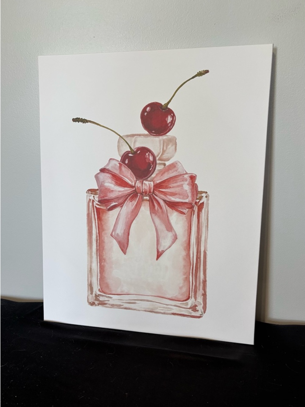 Sweet Cherry Perfume Canvas Wall Art